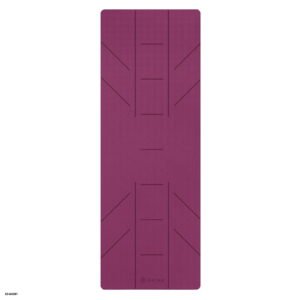 Ultra-Sticky Alignment Yoga Mat, Fuchsia, 6mm Thickness