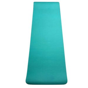 10mm Extra Long, Non-Slip Exercise Mat with Carrying Strap, Teal