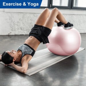 Fitness Exercise and Workout Ball, Yoga Ball Chair, Pink 65 cm