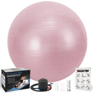 Fitness Exercise and Workout Ball, Yoga Ball Chair, Pink 65 cm